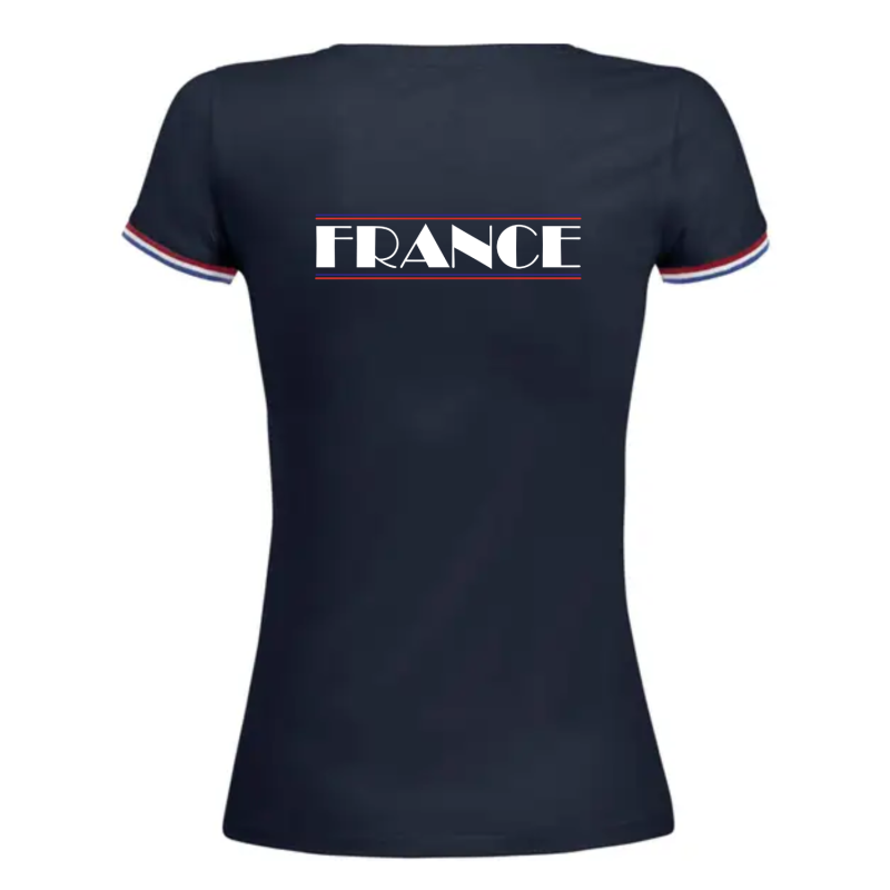 T-shirt France femme Marine