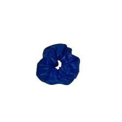 Powdered neon blue scrunchie