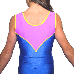 Love Azur - Justaucorps de Gym Bleu & Violet