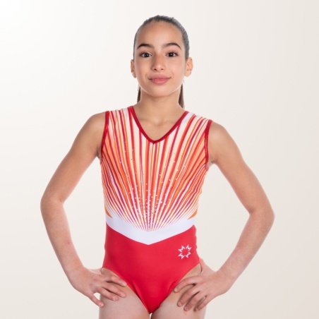 Tricou de gimnastică roșu aprins