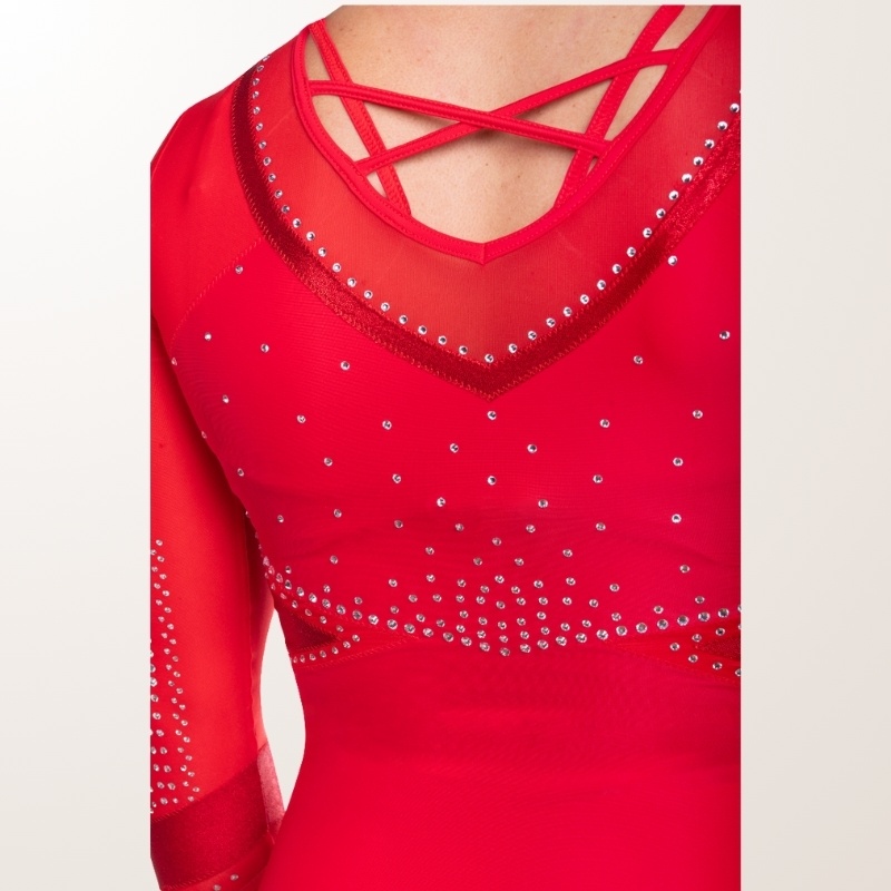 Red Elektra leotard