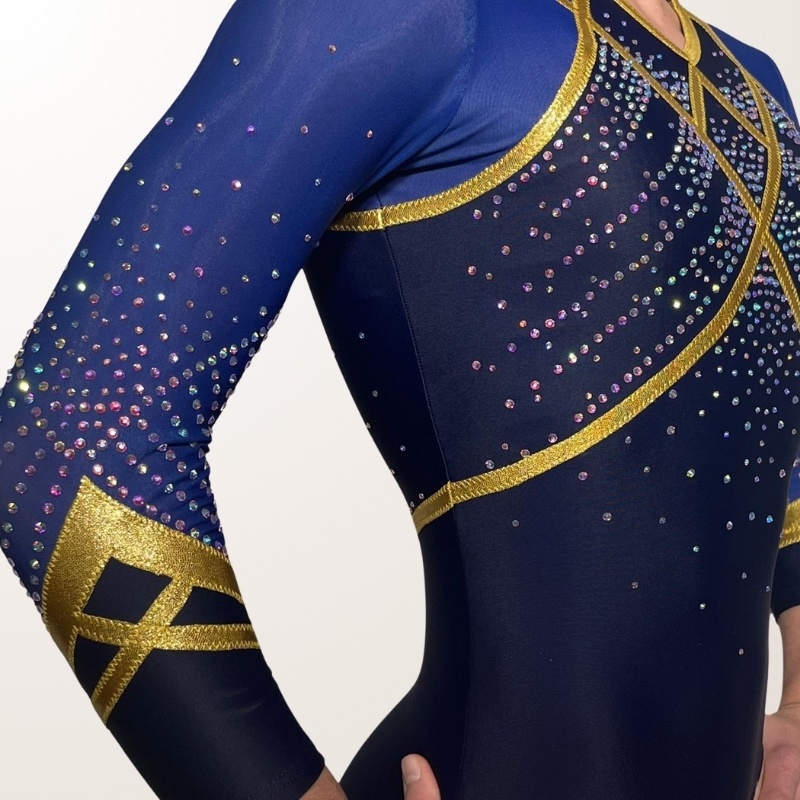 Lenvie Bleu - Tricou de gimnastică