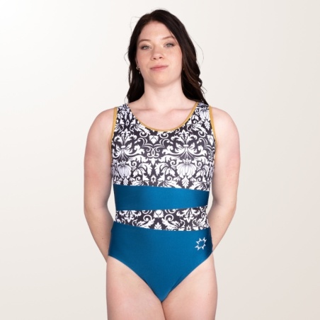Tricou de gimnastică fără mâneci, albastru