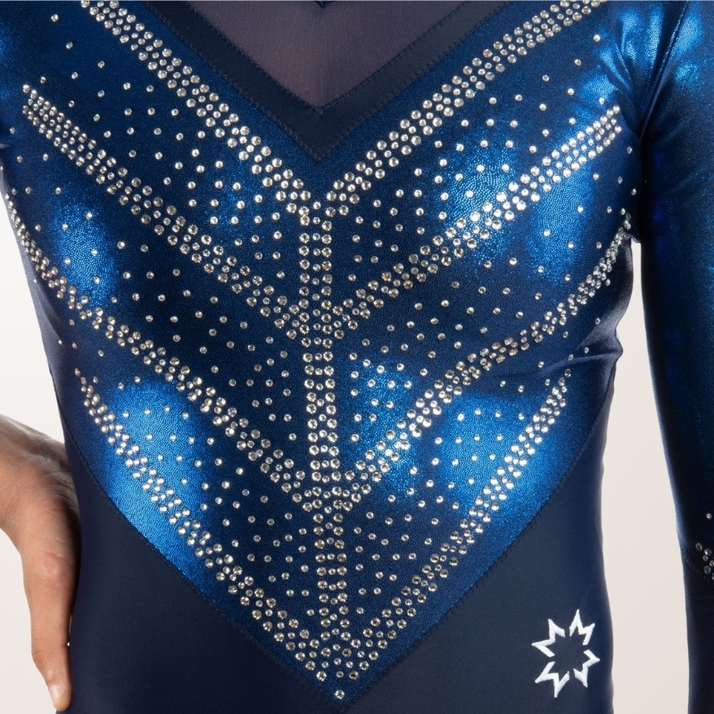 Blue Long Sleeve Leotard