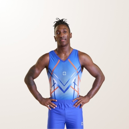 Trikot de gimnastică albastru