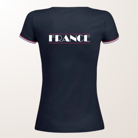 Damen-T-Shirt „France“ in Marineblau