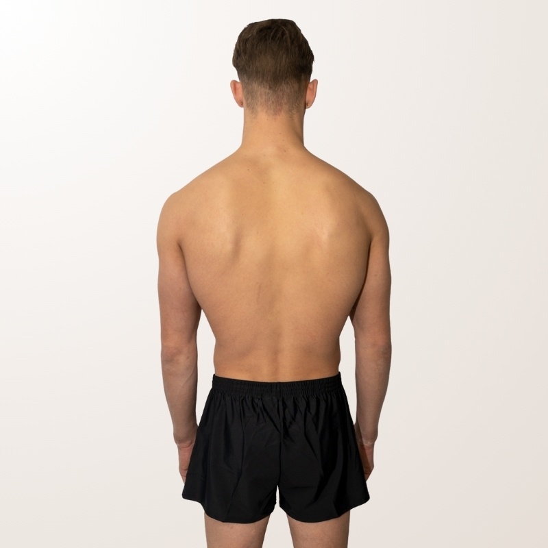 Schwarz Kunstturnhose