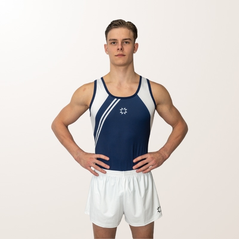 Short blanc pour homme gymnastique
