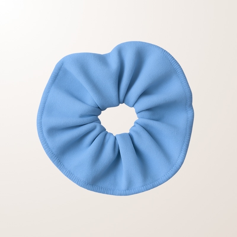 light blue scrunchie