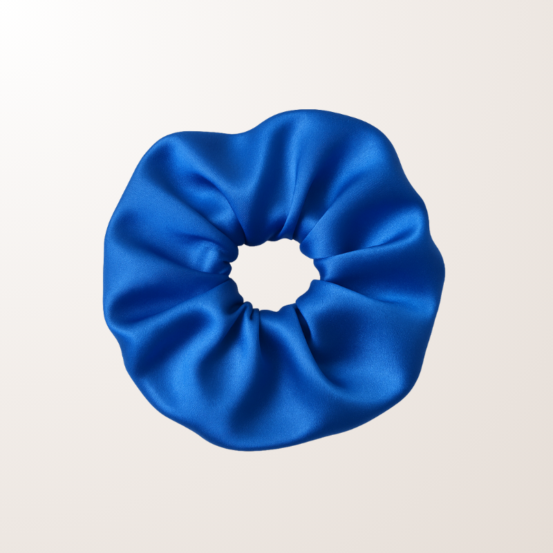Shiny Jersey Zaffiro Scrunchie