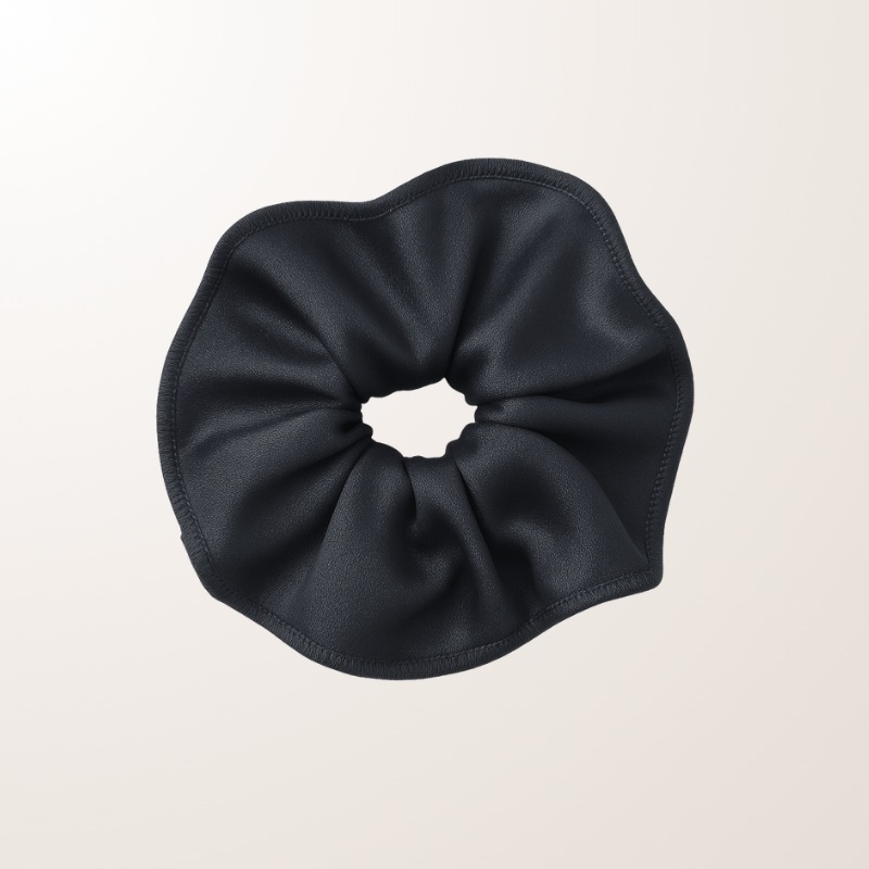 Black Shiny Scrunchie