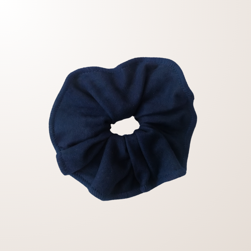 Navy Lycra Scrunchie