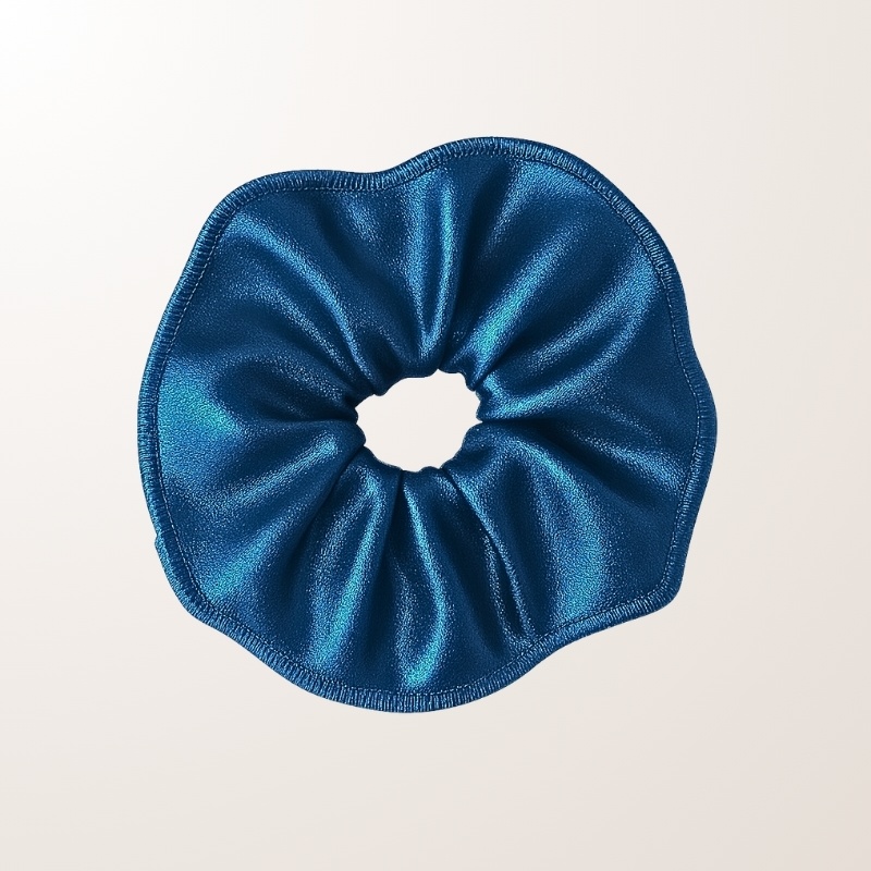 Electric blue shiny scrunchie