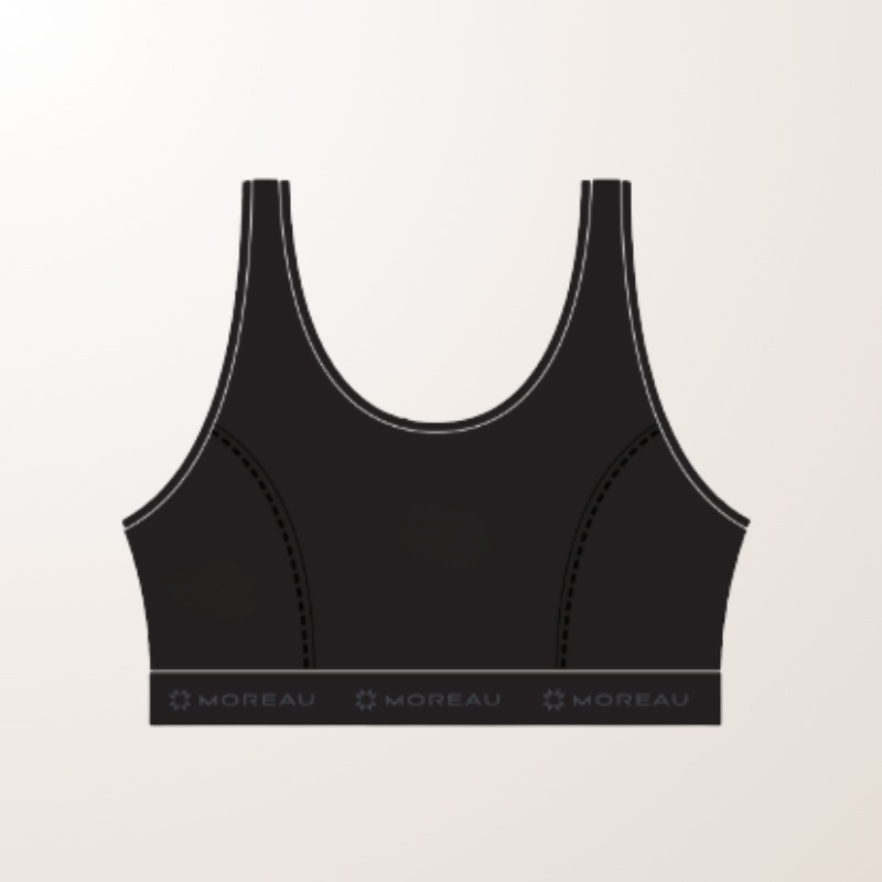 Black asymmetrical bra