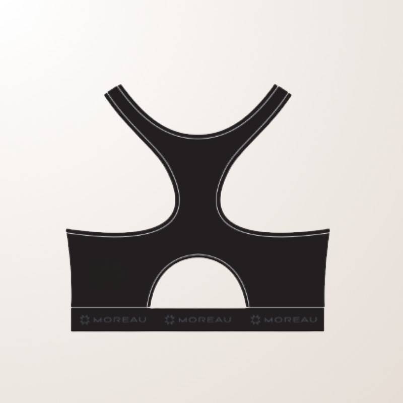 Black asymmetrical bra