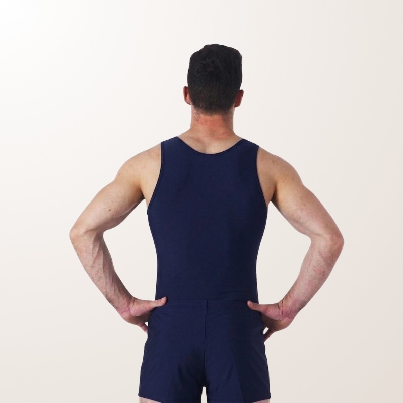 Tricou de gimnastică albastru închis