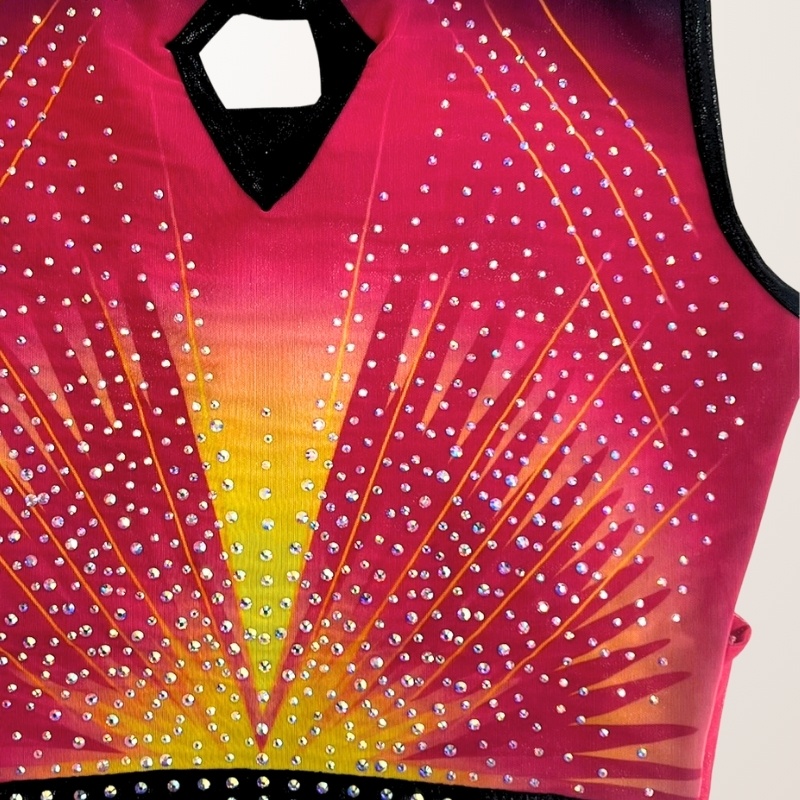 Crysta magenta leotard | Moreau Sport