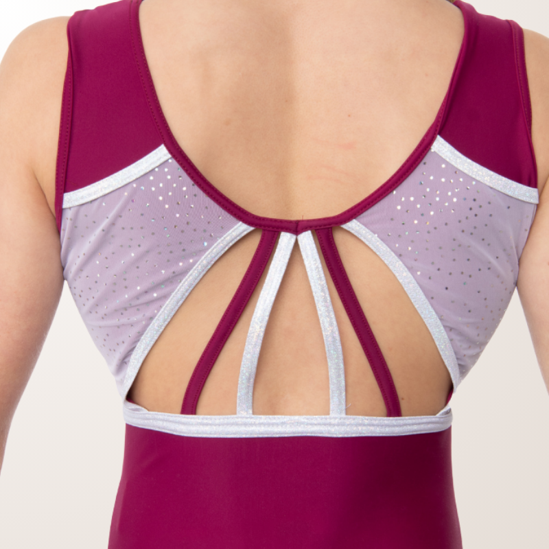 Red sleeveless leotard