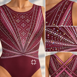 Justaucorps Reflet Burgundy Compétition | Moreau Sport